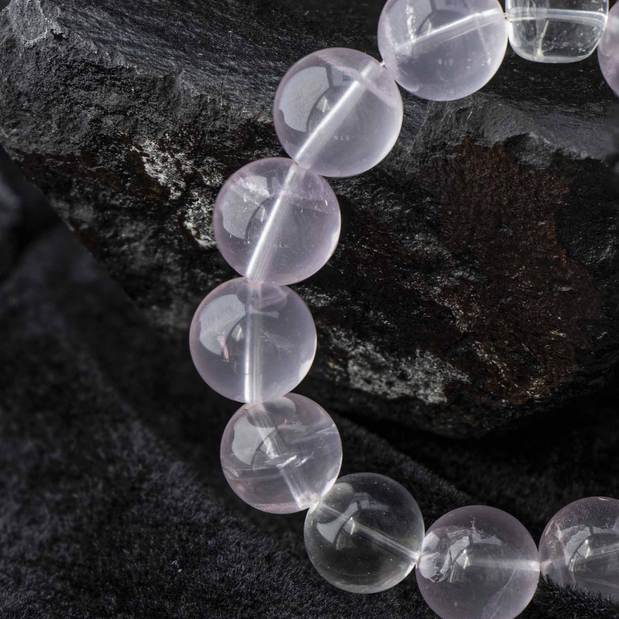 Auralyn Tarot The Lovers Rose Quartz Crystal Bracelet, 13mm Rose Quartz with 12mm Clear Quartz & 2 Irregular “Sugar Cube” Clear Quartz, Pink Agate Runner Ring, Handmade Energy Jewelry for Love & Self-Care