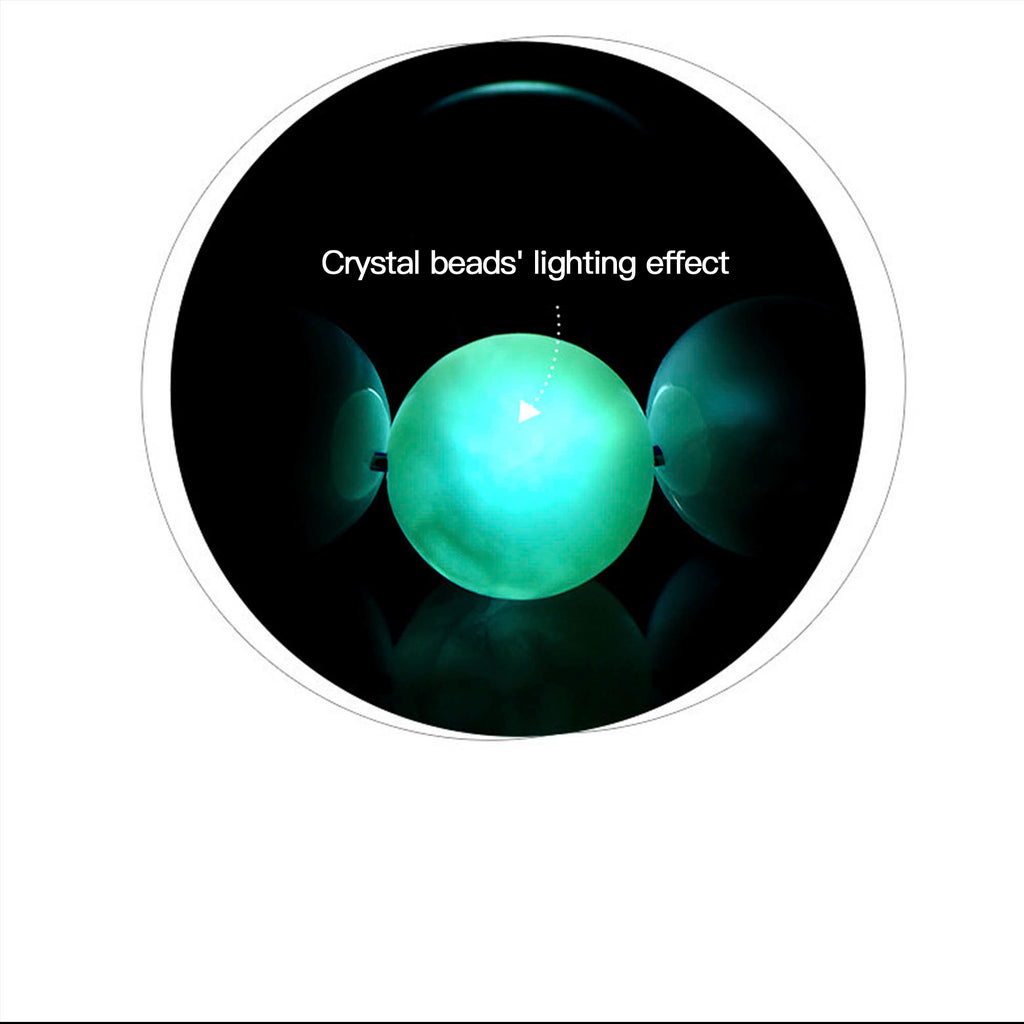 Auralynカスタムラリマーオーシャングロークリスタルブレスレット、11～12mm天然ラリマービーズ、穏やかさ、コミュニケーション、そして海にインスパイアされたスタイルのハンドメイドエネルギージュエリー