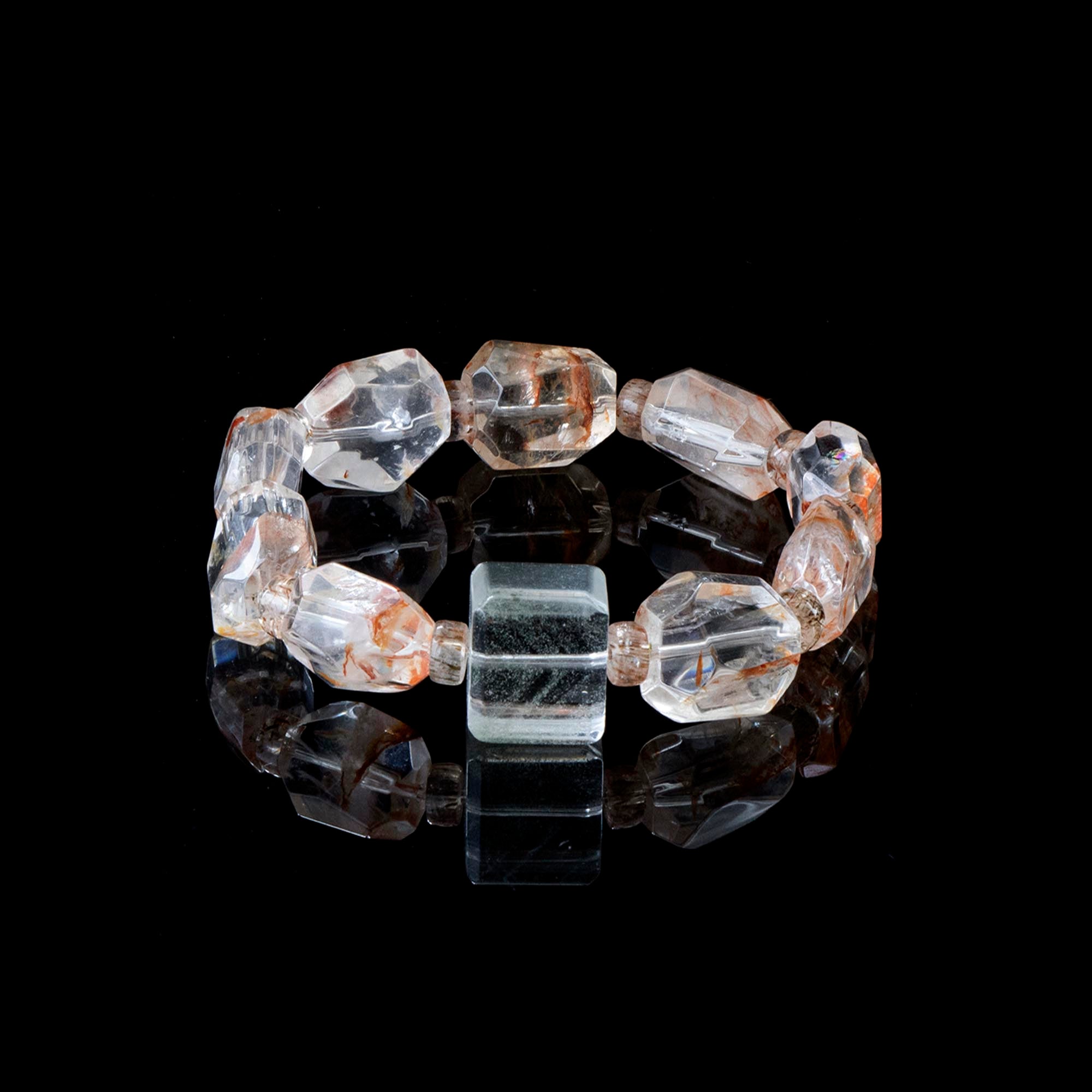 Green Phantom & Super Seven Bracelet – Renewal, Balance, and Inner Strength