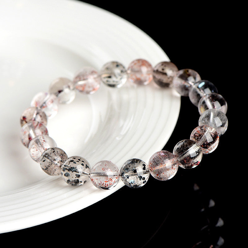 Auralyn Pure Super Seven “Treasure Bowl” Crystal Bracelet, 11–12mm Natural Multi-Mineral Melody Stone Beads, Minimal Elegant Design, Handmade Energy Jewelry for Abundance, Protection & Clarity