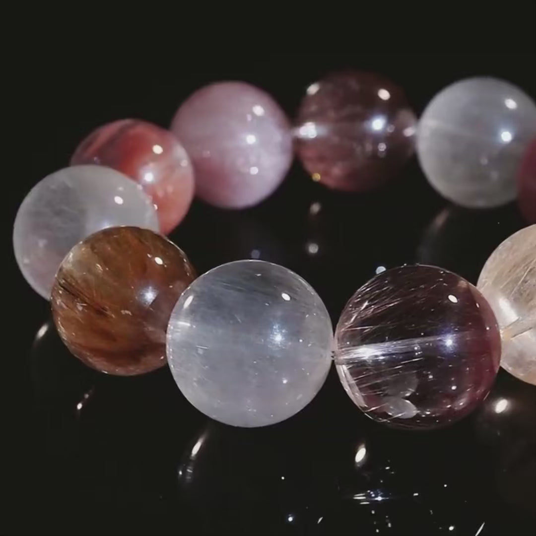 Solar Veil Bracelet – Madagascar Hair Quartz 18–19mm | Radiant Golden Threads Crystal | Luxury Handmade Gift